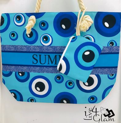 Evil Eye Pattern Tote Bag