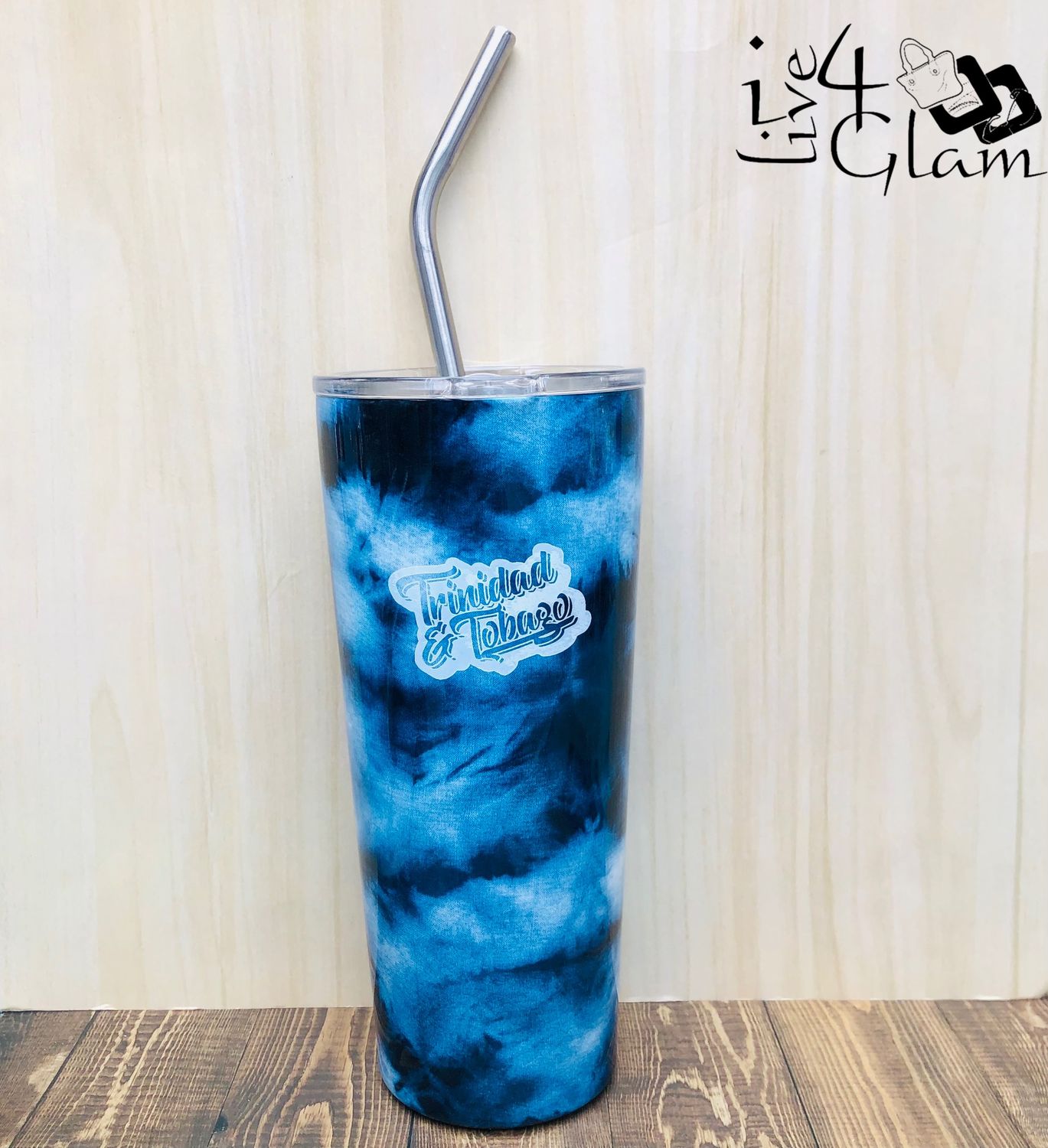T&amp;T Tie Dye Tumbler Blue 24oz