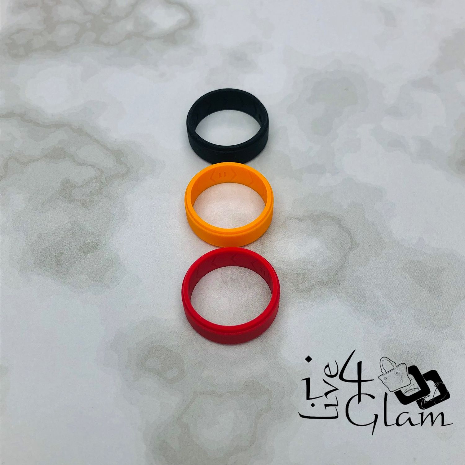 Three Pack Silicone Ring Size 11, Style: Style 1