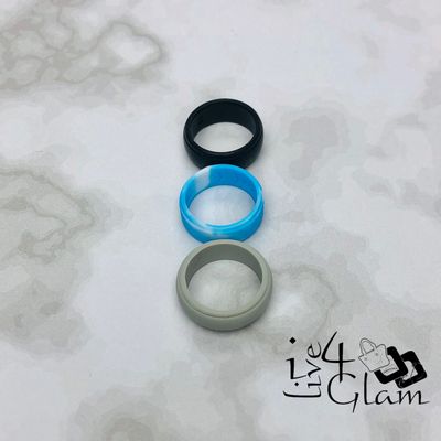 Three Pack Silicone Ring Size 9