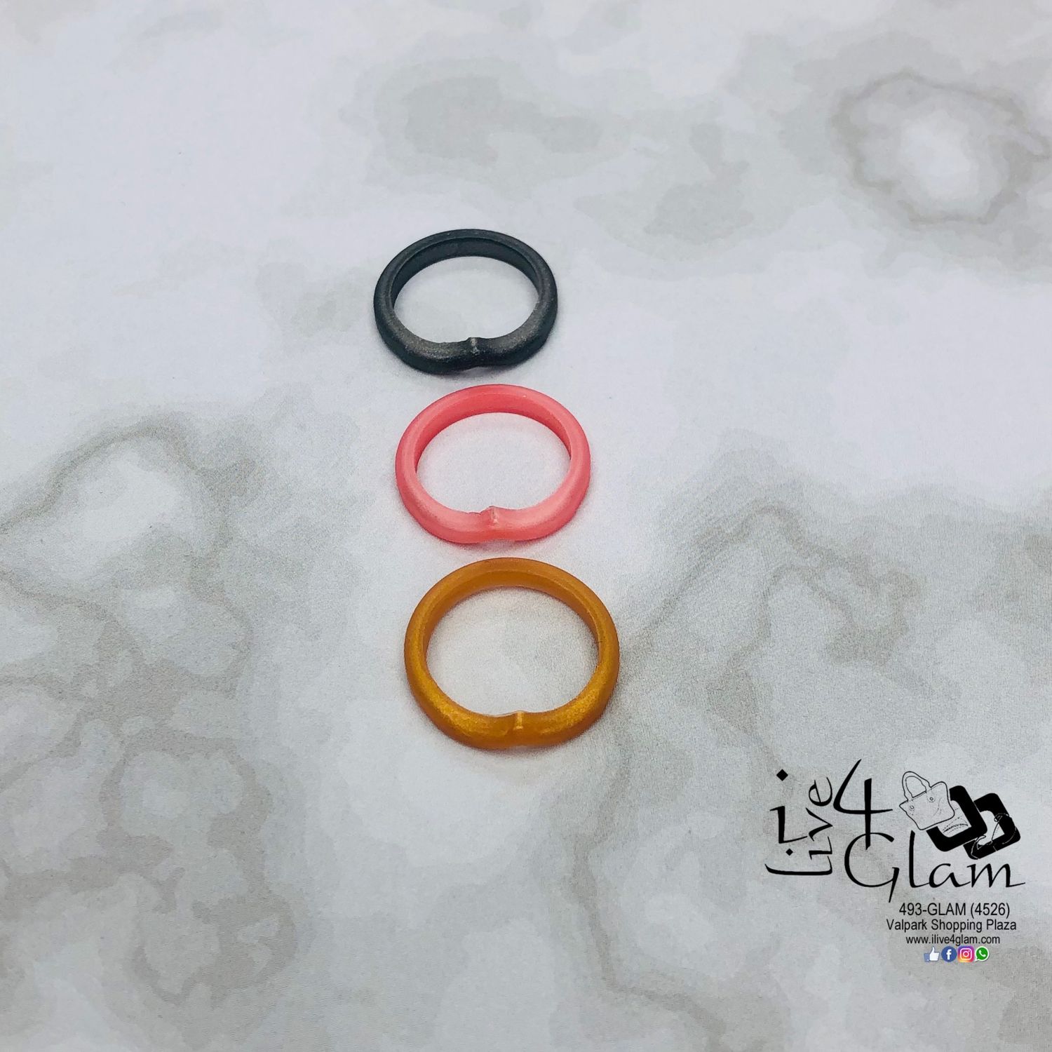 Three Pack Silicone Ring Size 6, Style: Style 1