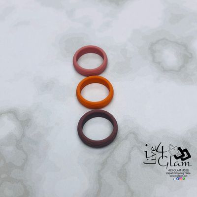 Three Pack Silicone Ring Size 6