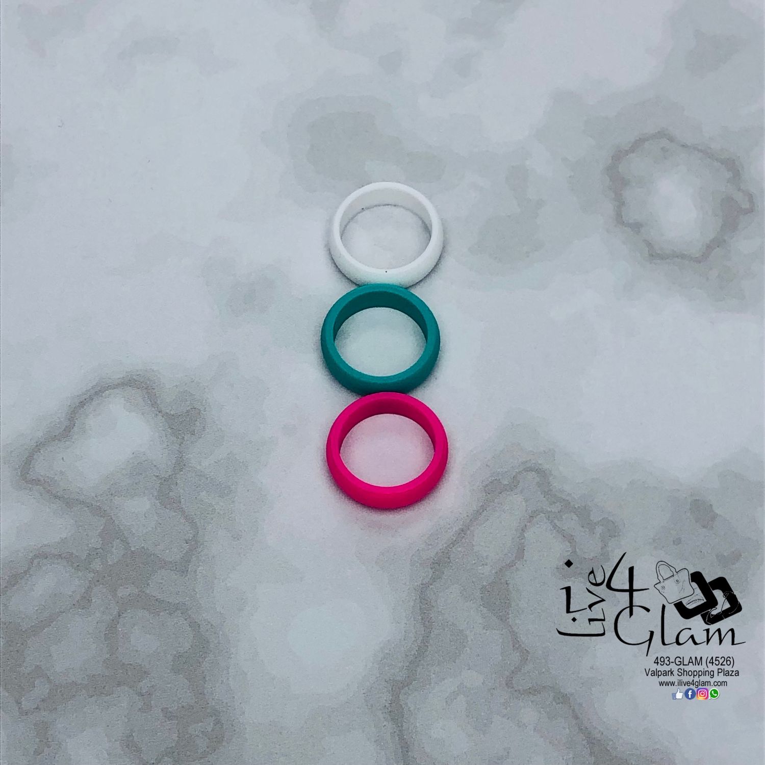 Three Pack Silicone Ring Size 5, Style: Style 1