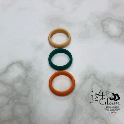 Three Pack Silicone Ring Size 7