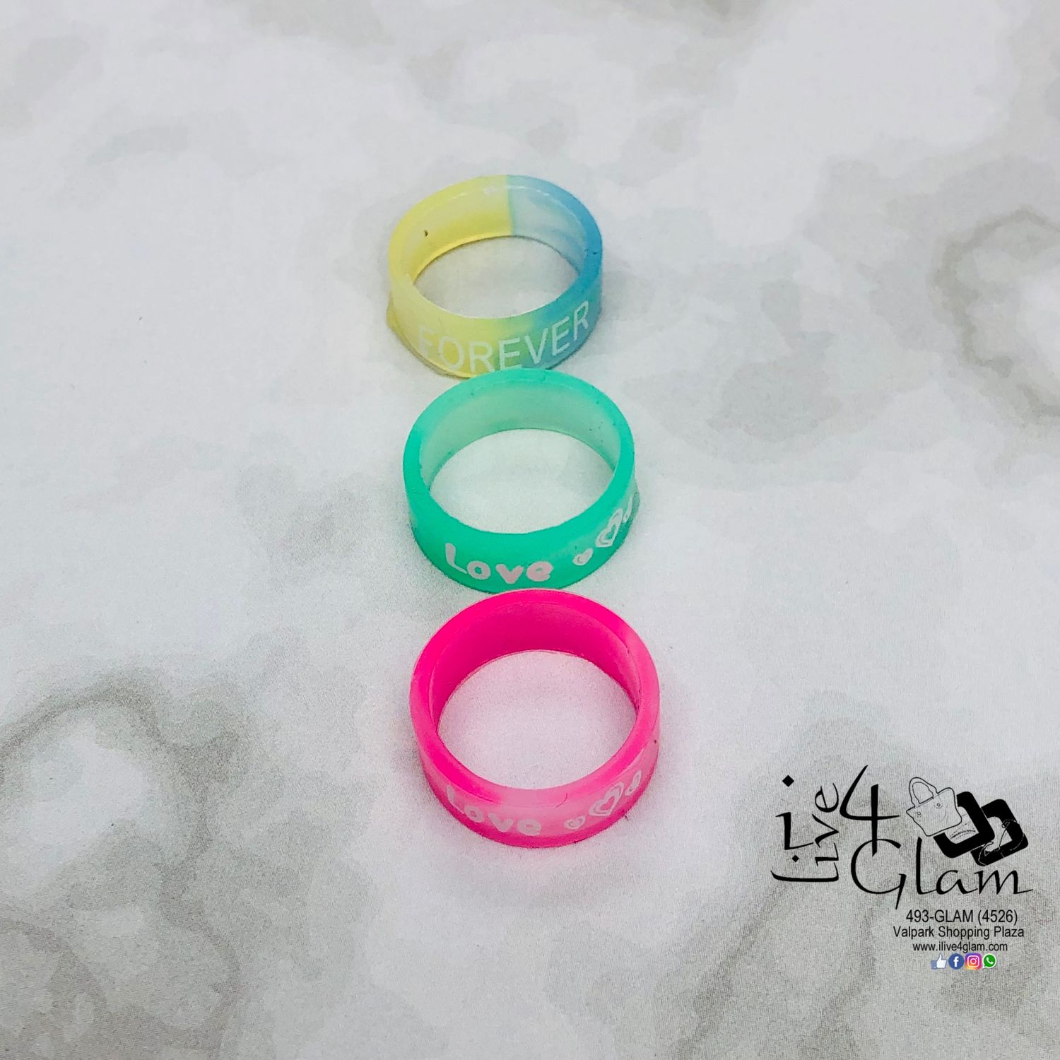 Three Pack Silicone Size 7 Ring S2, Style: Style 1
