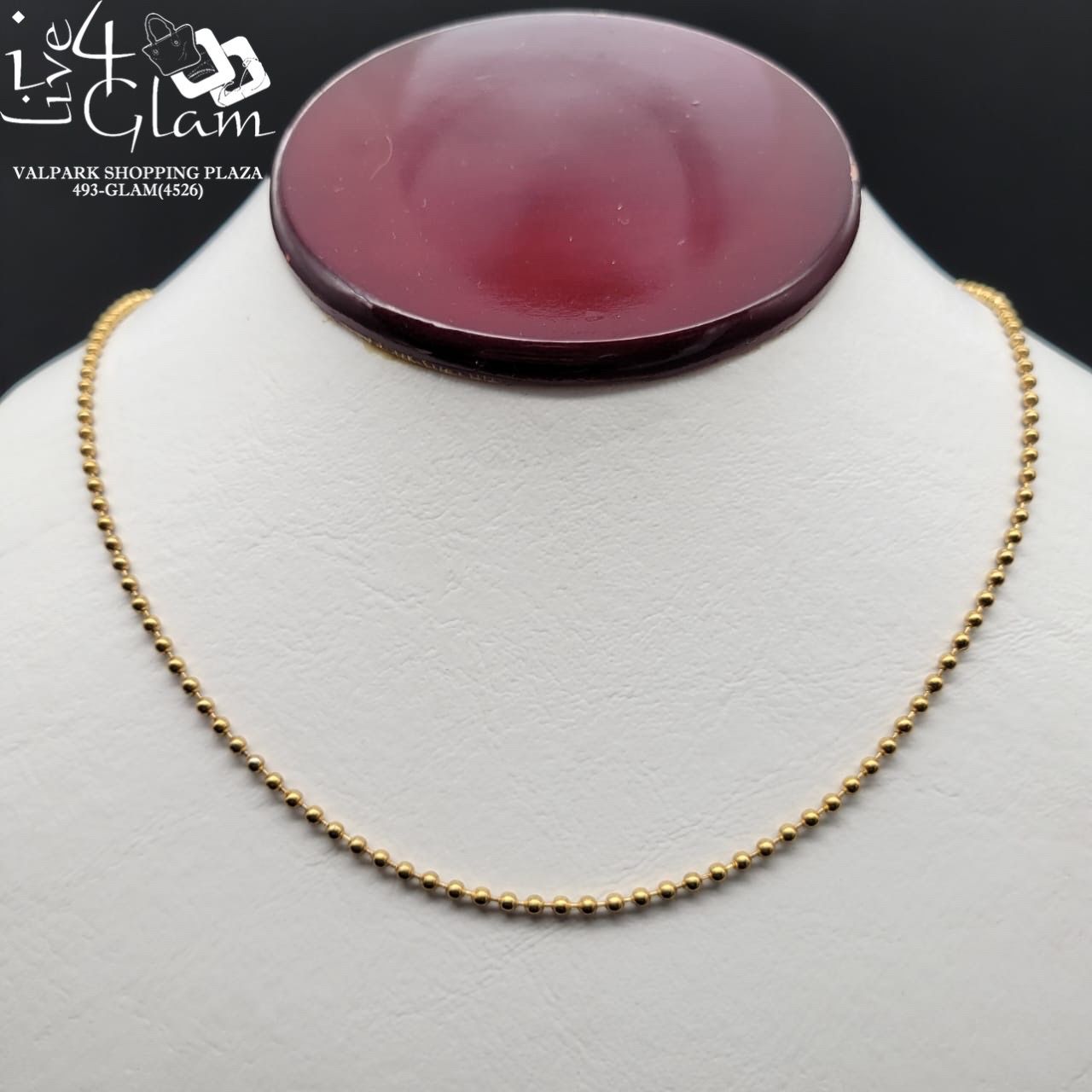 Stainless Steel Ball Link Chain, Size: 24&quot;