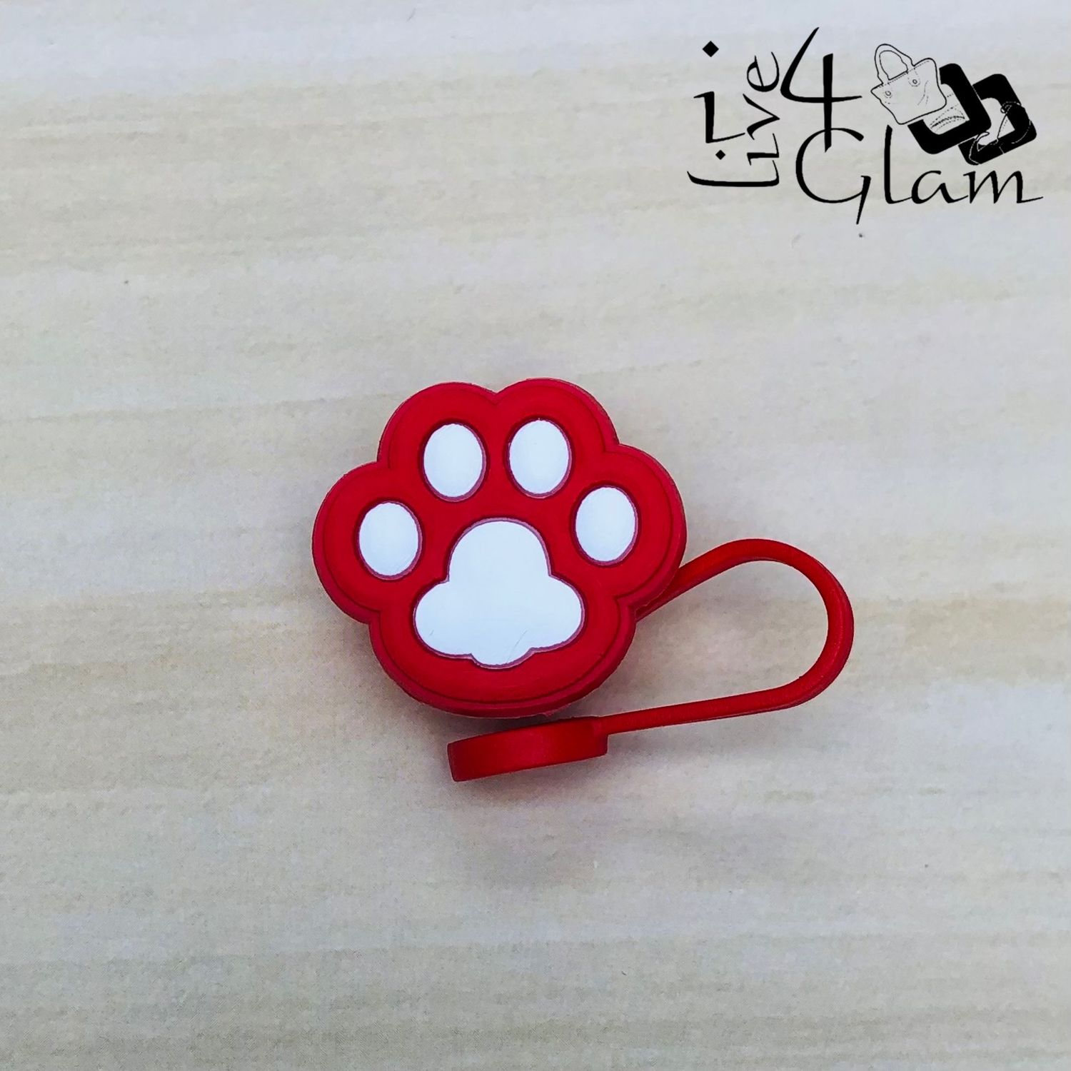 Red Silicone Straw Cover