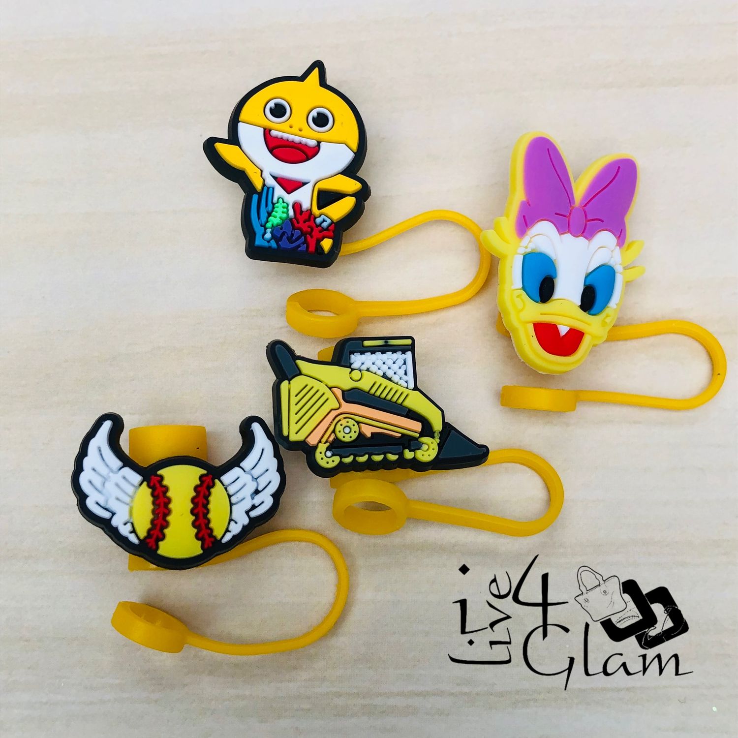 Yellow Silicone Straw Cover