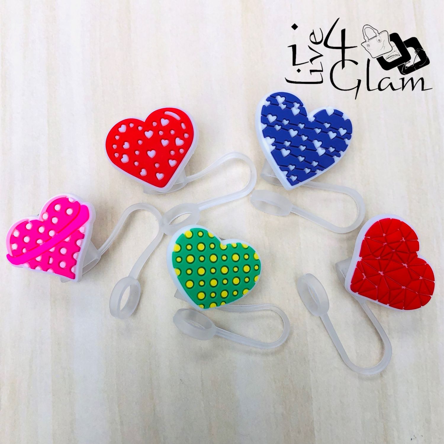 Heart Shaped Large Straw Cover