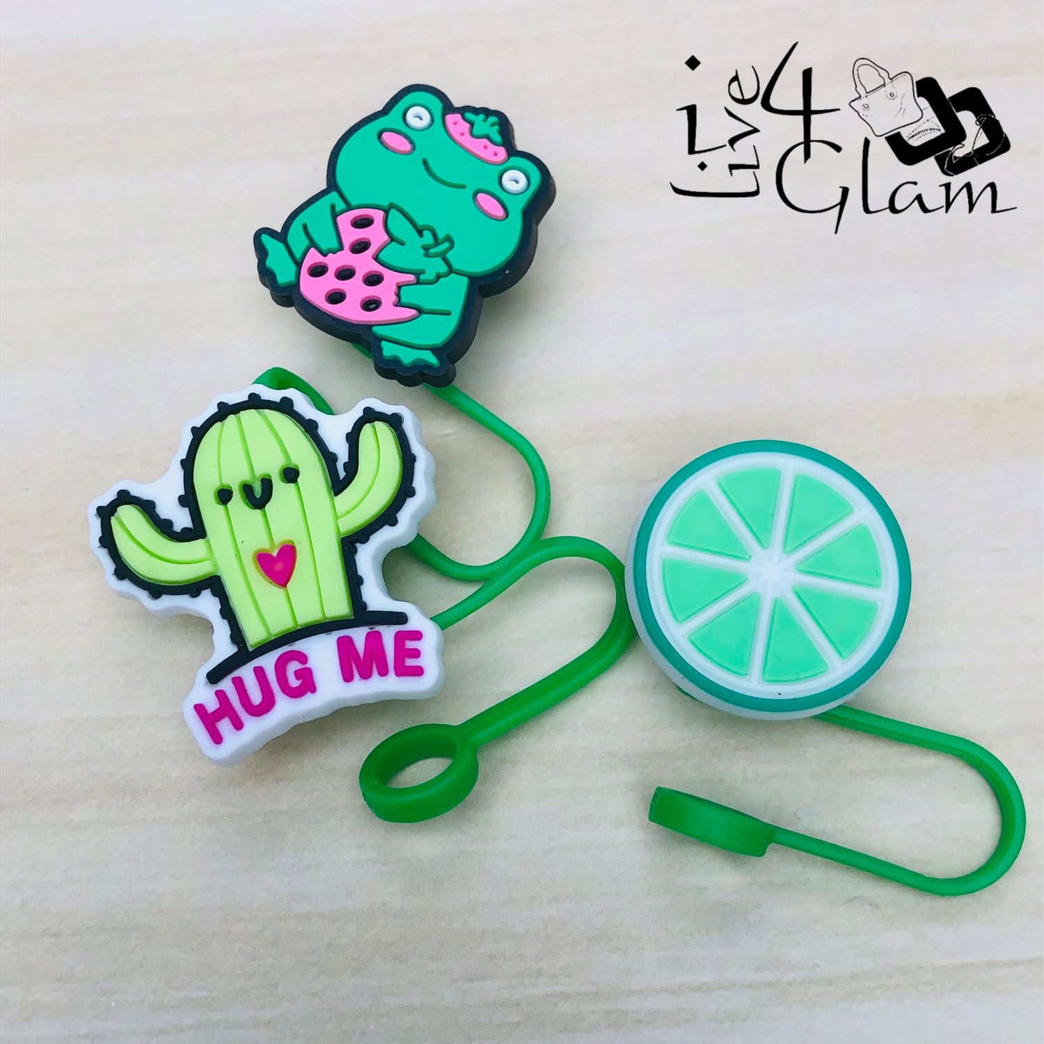 Green Silicone Straw Cover