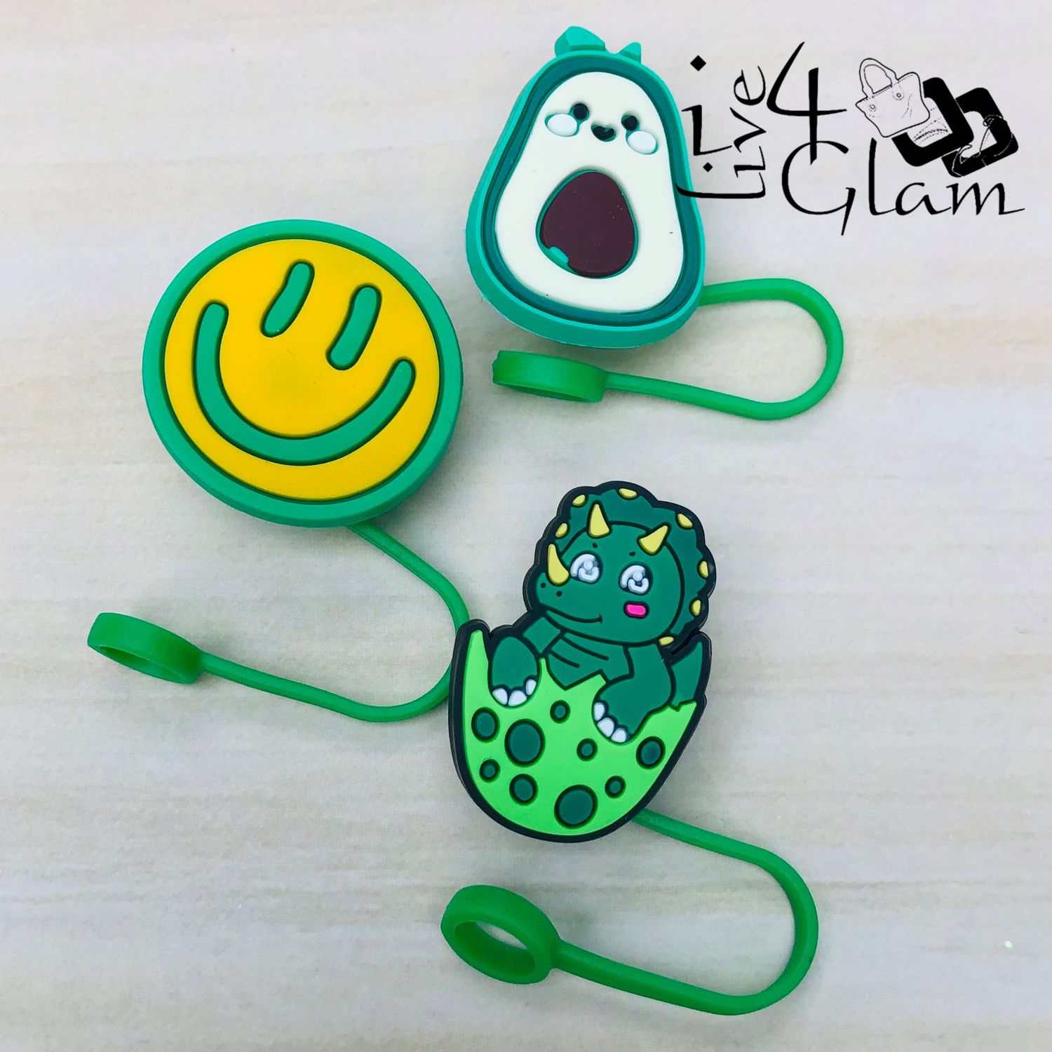 Green Silicone Straw Cover