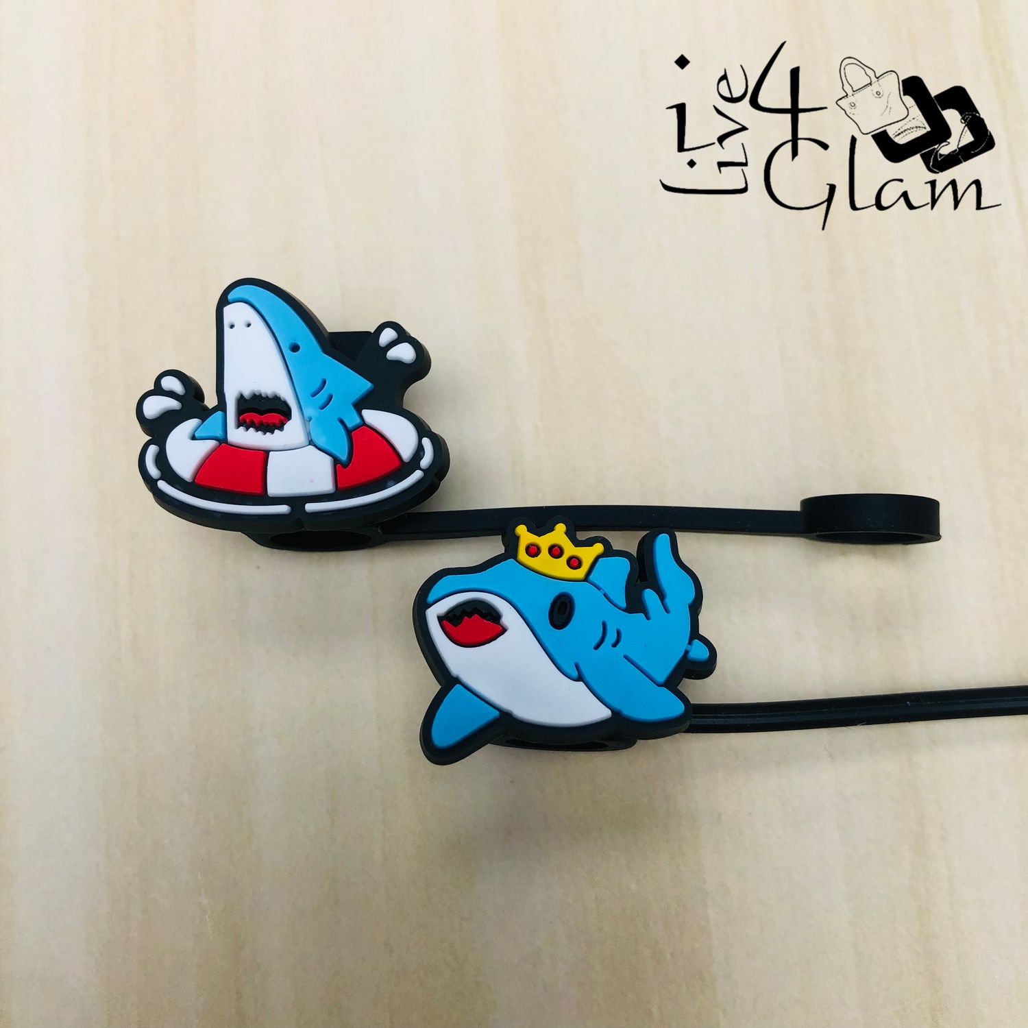 Large Shark Silicone Straw Cover