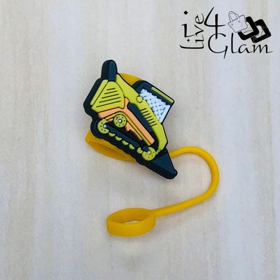Large Yellow Silicone Straw Cover