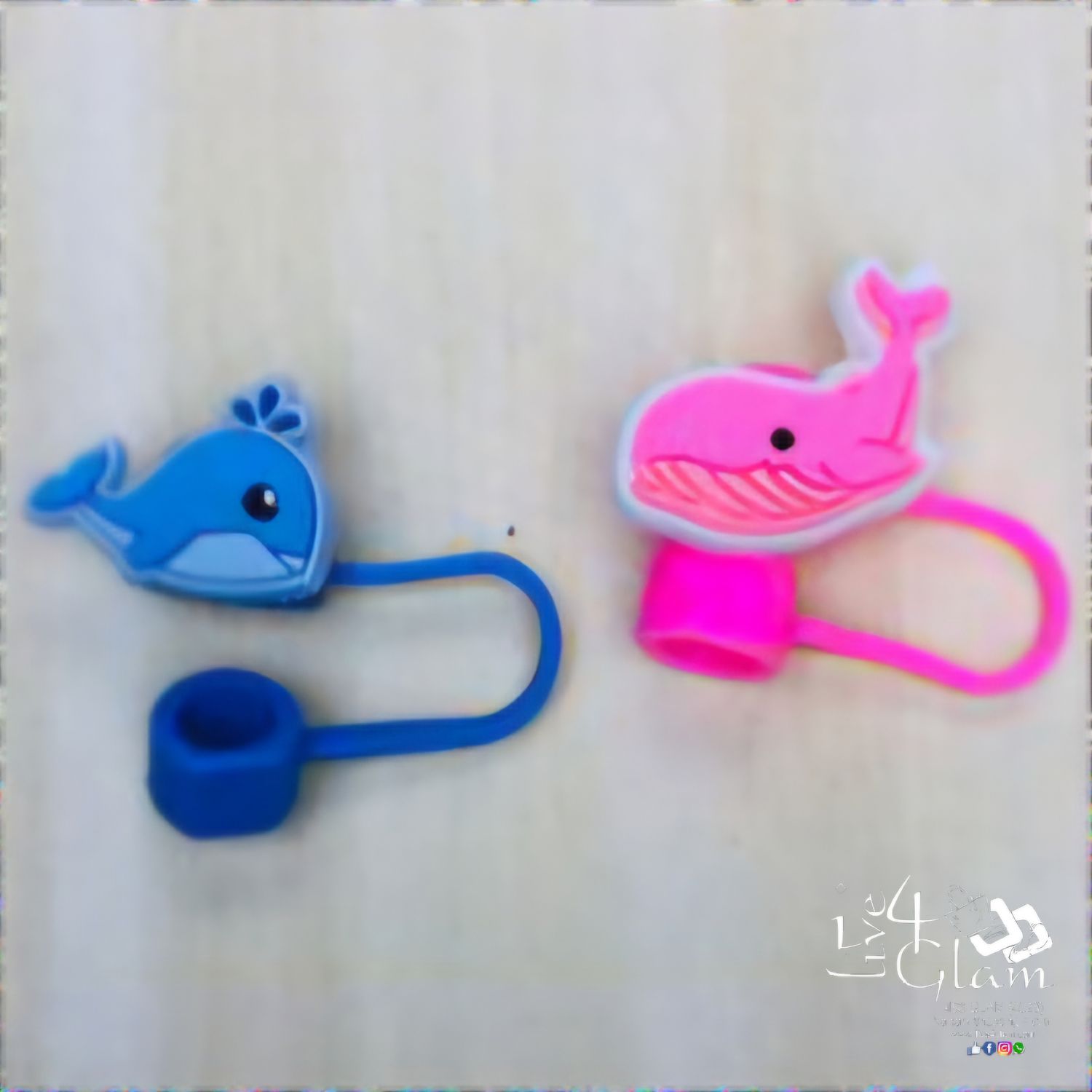 Large Whale Silicone Straw Cover