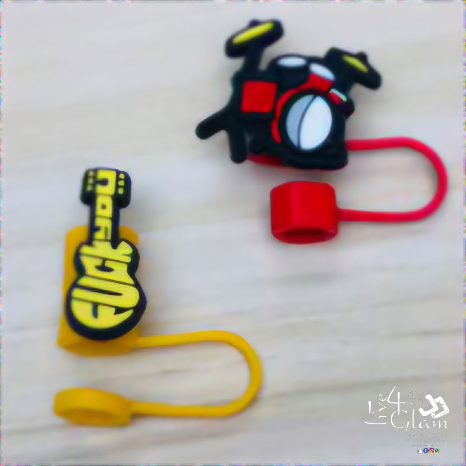 Large Music Silicone Straw Cover