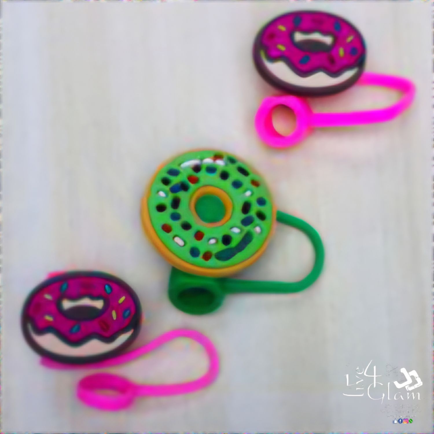 Large Donut Silicone Straw Cover