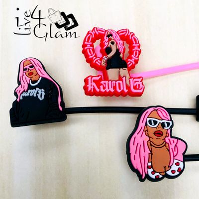 Large Karol G Silicone Straw Cover