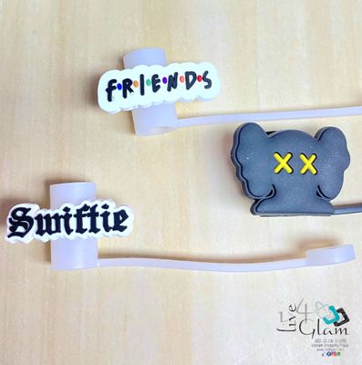 Logo Silicone Straw Cover