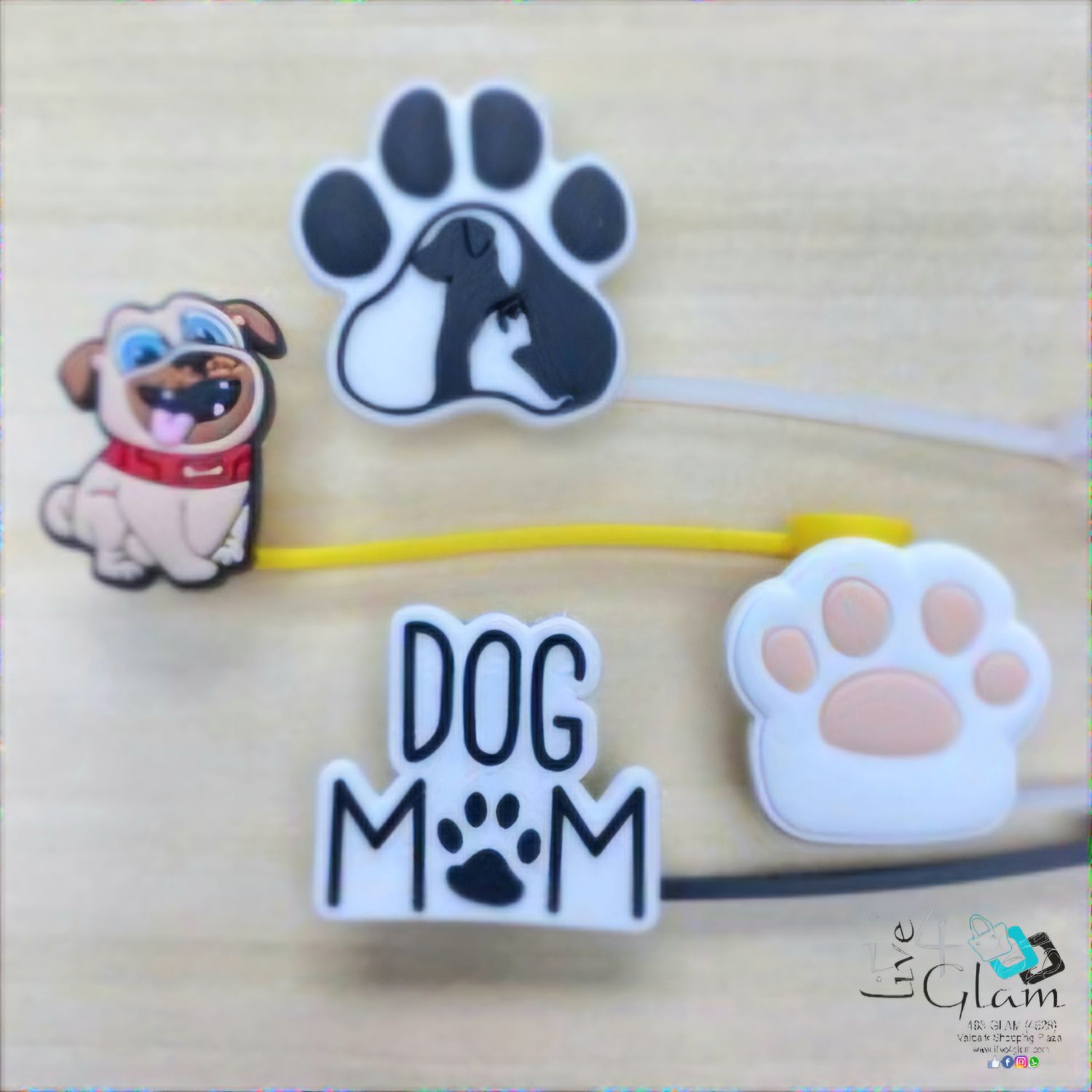 Dog Mom Silicone Straw Cover