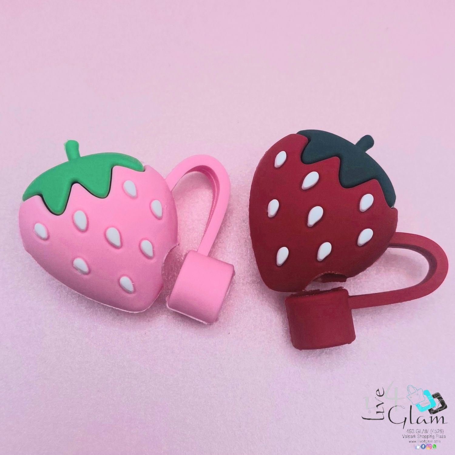 Silicone Strawberry Straw Cover