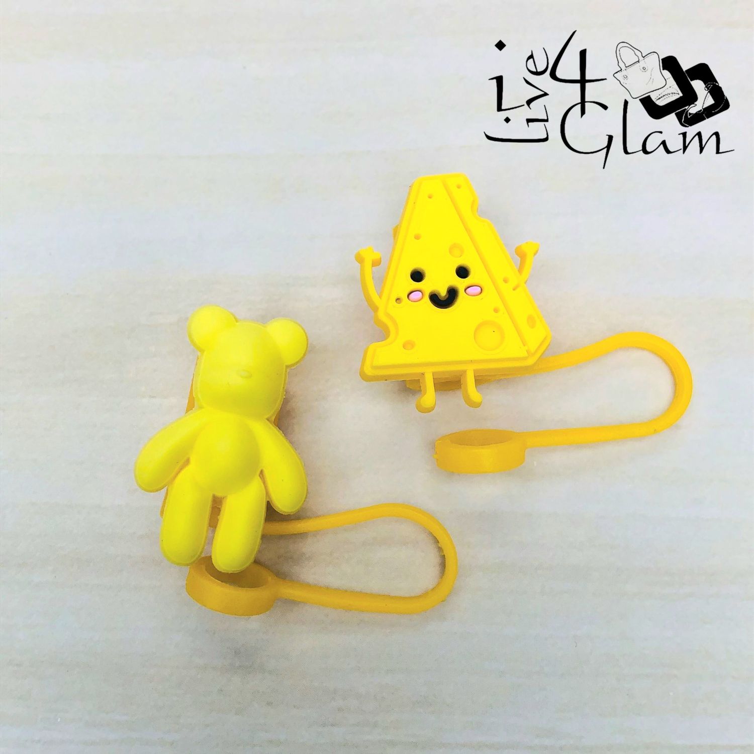 Yellow Silicone Straw Cover