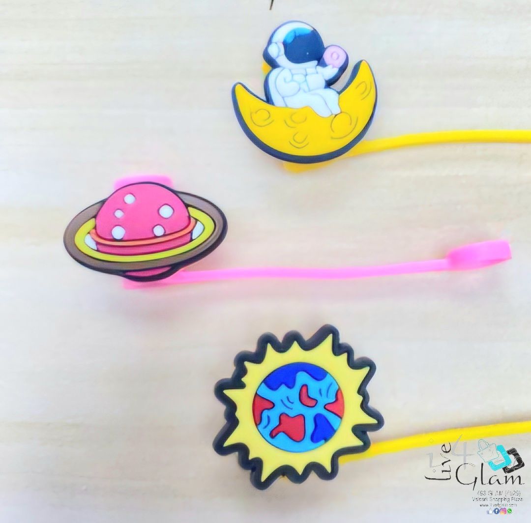 Space Silicone Straw Cover