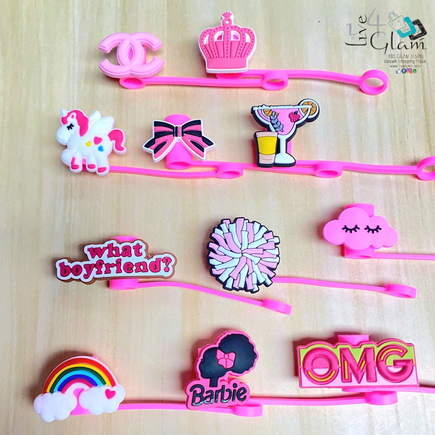 Cute Pink Straw Cover