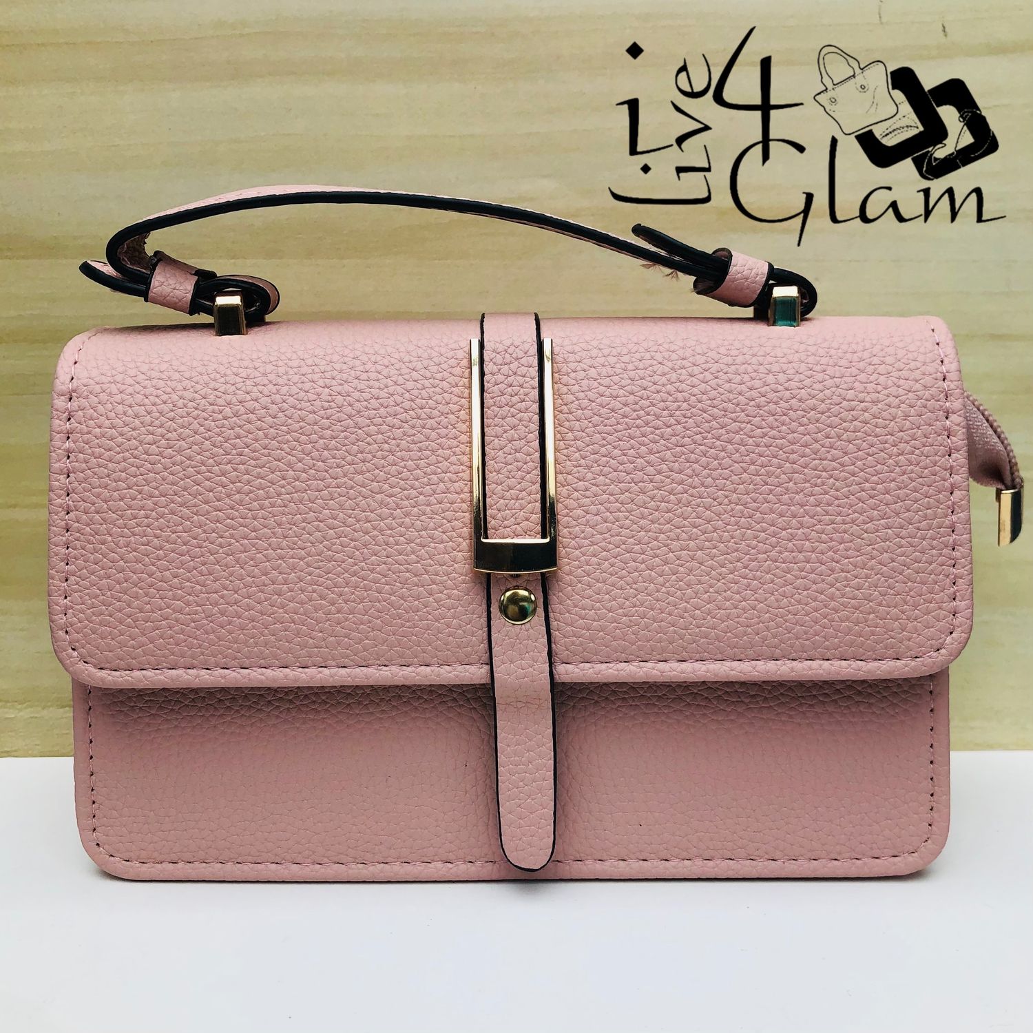 Faux Leather Mini Satchel Pink