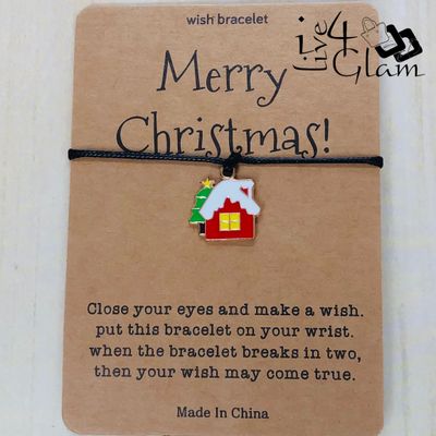 Wish Christmas Pull String Bracelet House