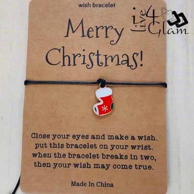 Wish Christmas Pull String Bracelet Stocking