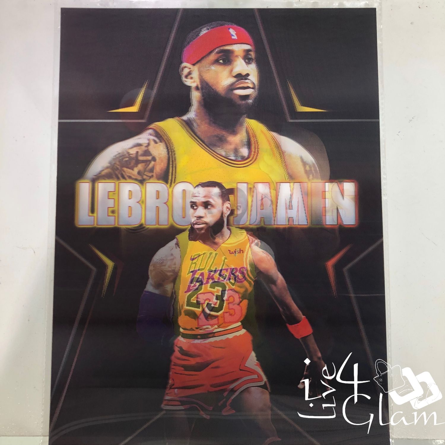 3D Holographic Poster Jordan/Lebron