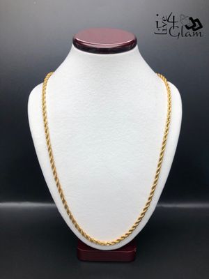 Stainless Steel 20&quot; 3mm Rope Chain Gold