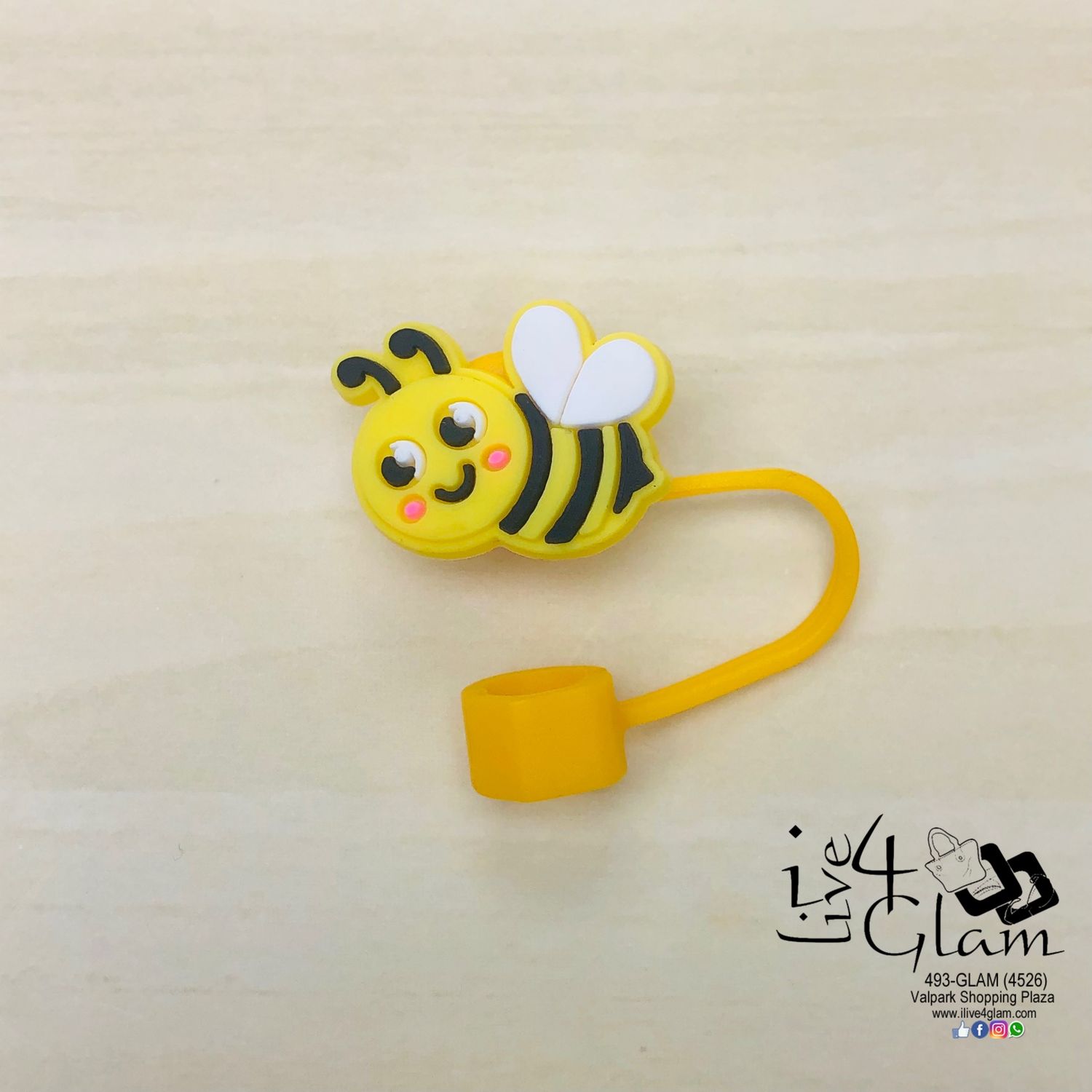 Large Bee Silicone Straw Cover, Style: Style 2