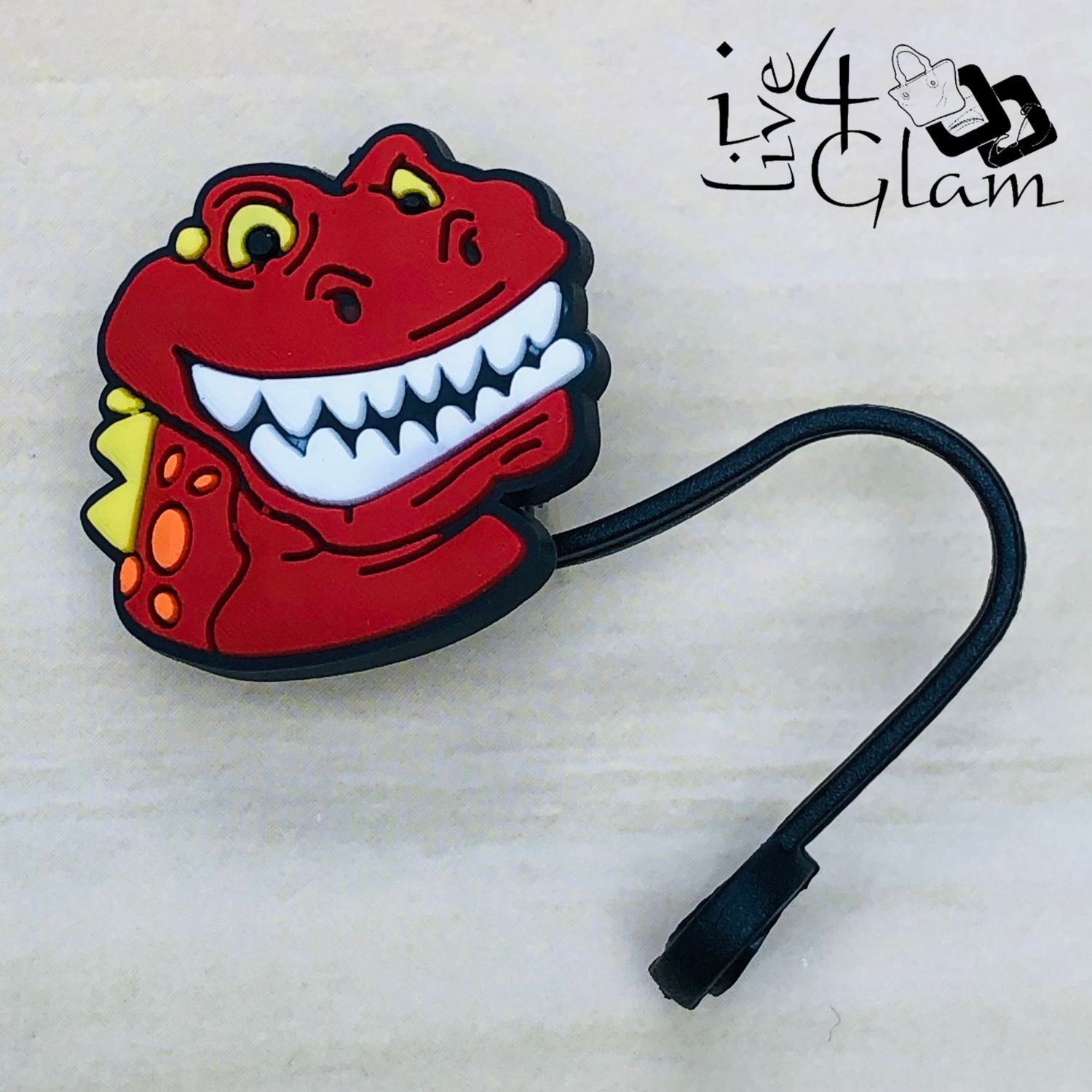 Animal Silicone Straw Cover, Style: Orange Dinosaur