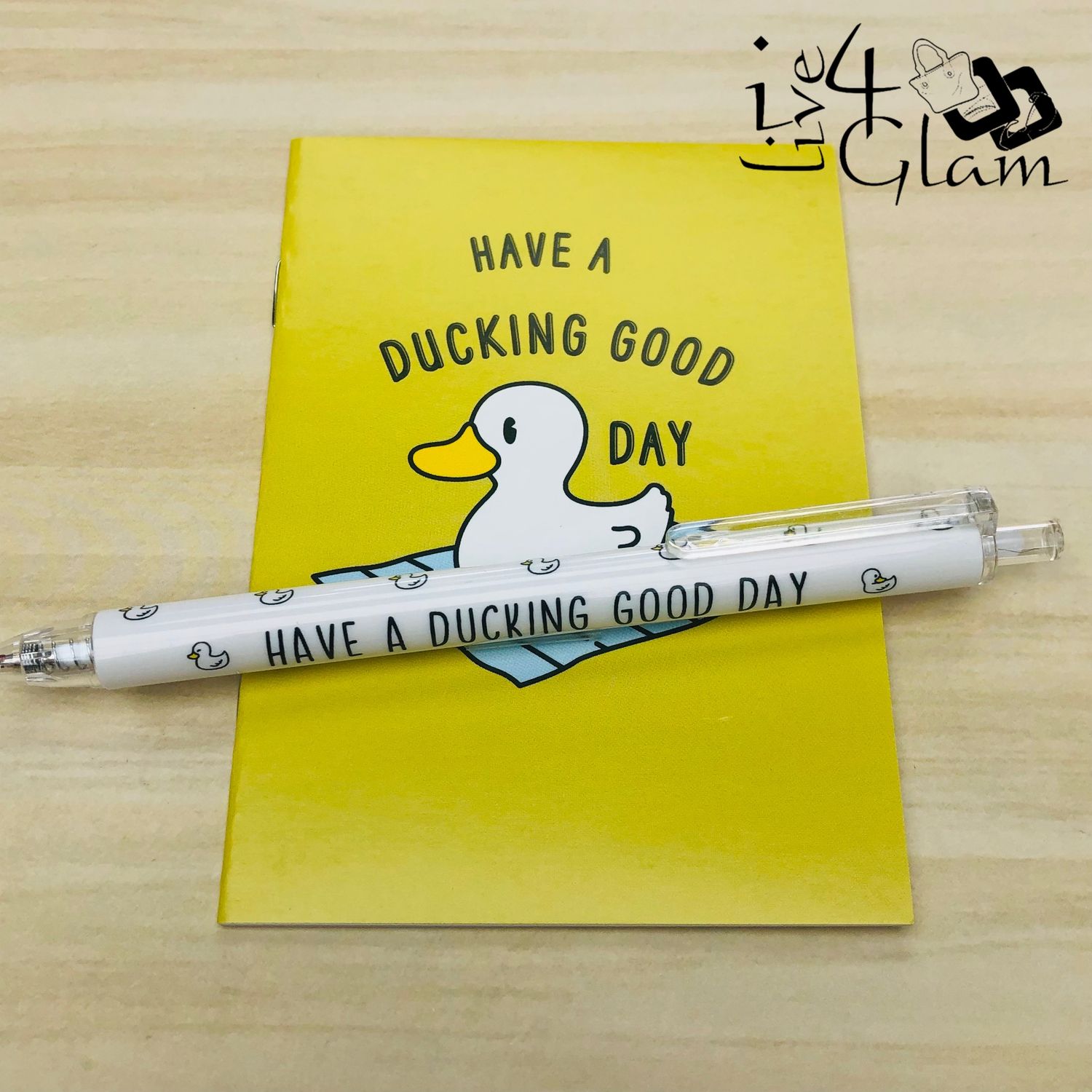 Inspirational Duck Pen &amp; Notebook, Color: Have A Ducking Good Day