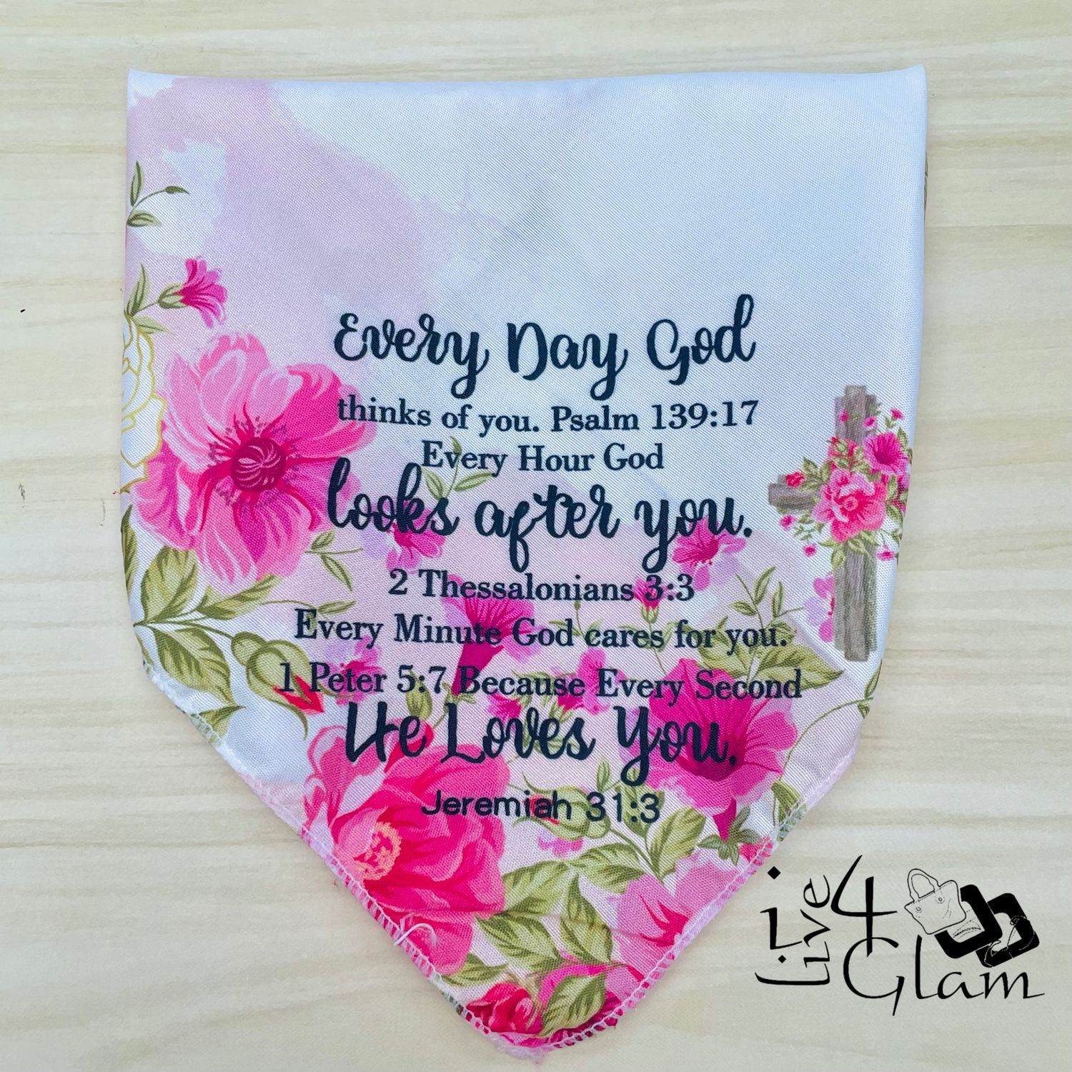 Inspirational Bible Handkerchief Jeremiah 31:3