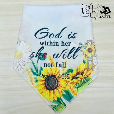 Inspirational Bible Handkerchief Psalm 46:5