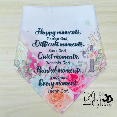 Inspirational Bible Handkerchief Thank God