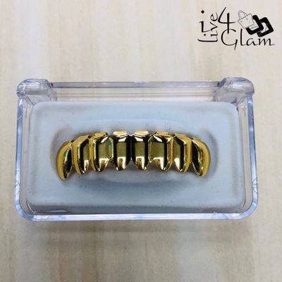Plain Gold Grillz 8 Teeth Bottom