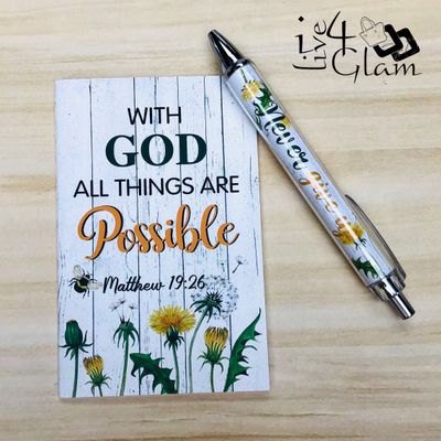 Inspirational Bible Notebook &amp; Pen Set