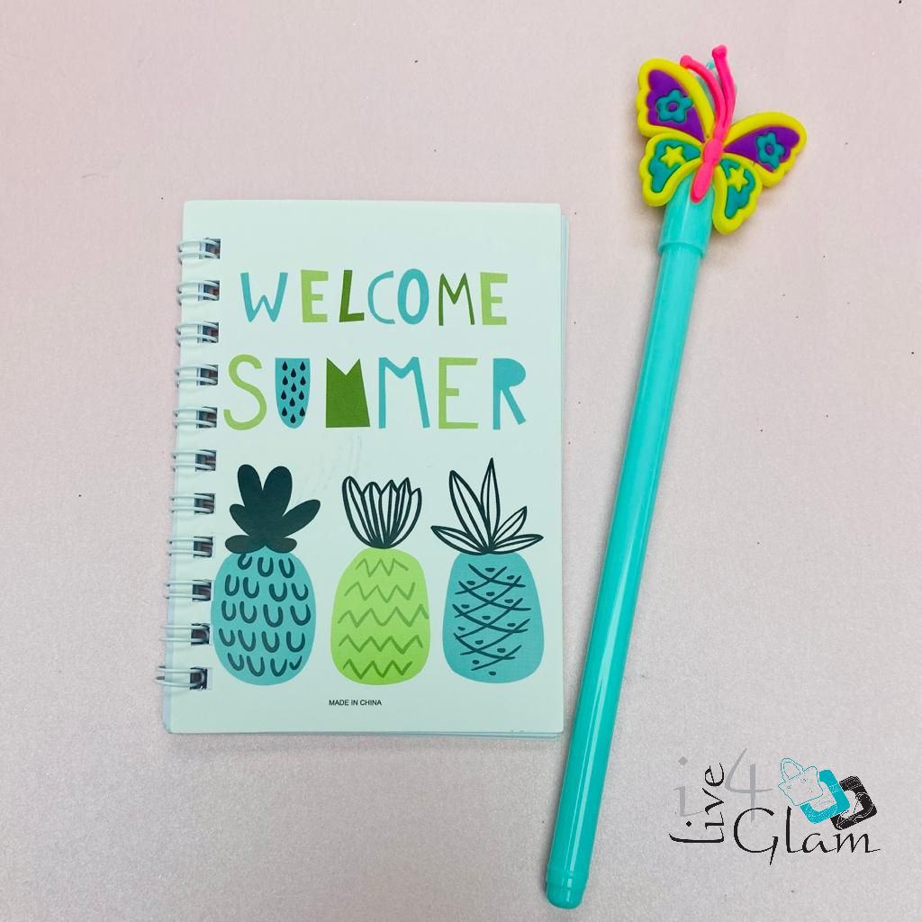 Cactus Notebook with Pen, Style: Welcome Summer