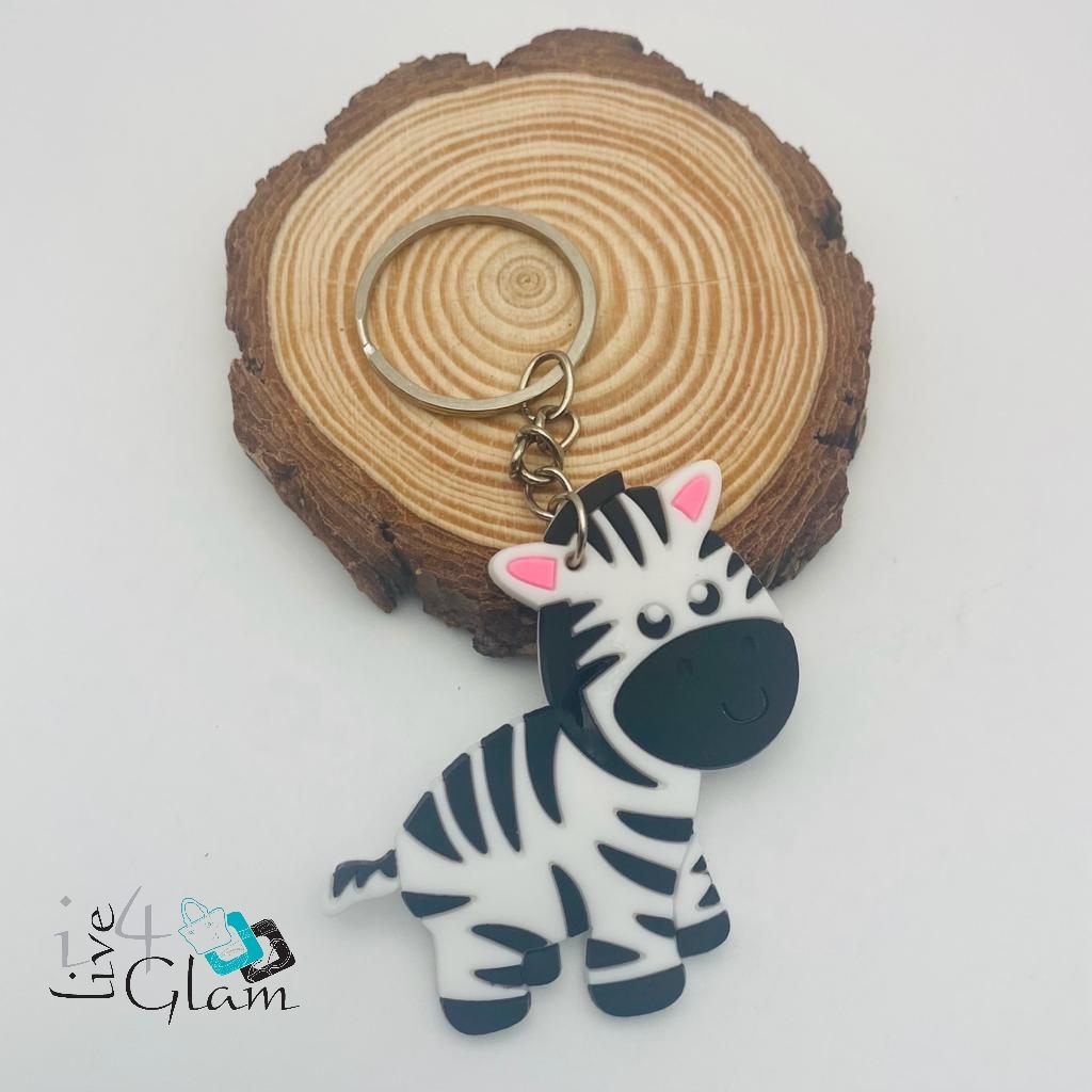 Animal Keychain, Style: Zebra