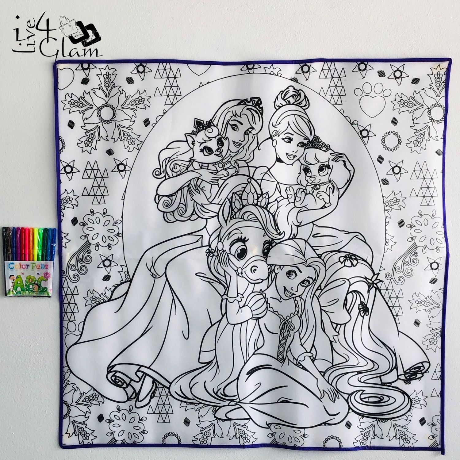Washable Princess Colouring Set