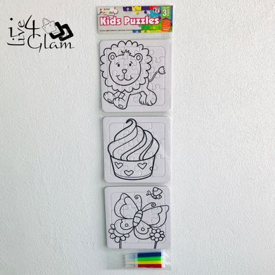 Three Pack Puzzle with Marker Set