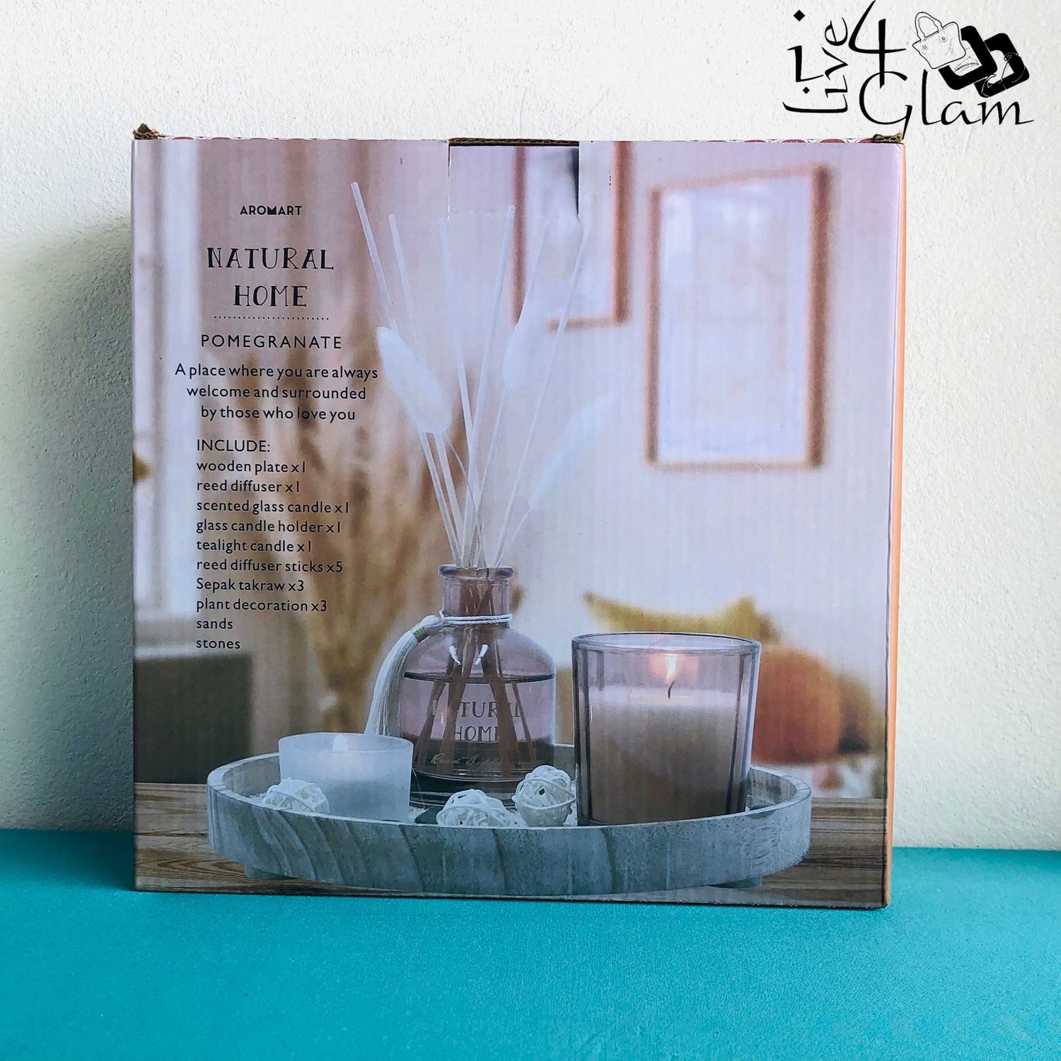 Natural Home Reed Diffuser w Candle
