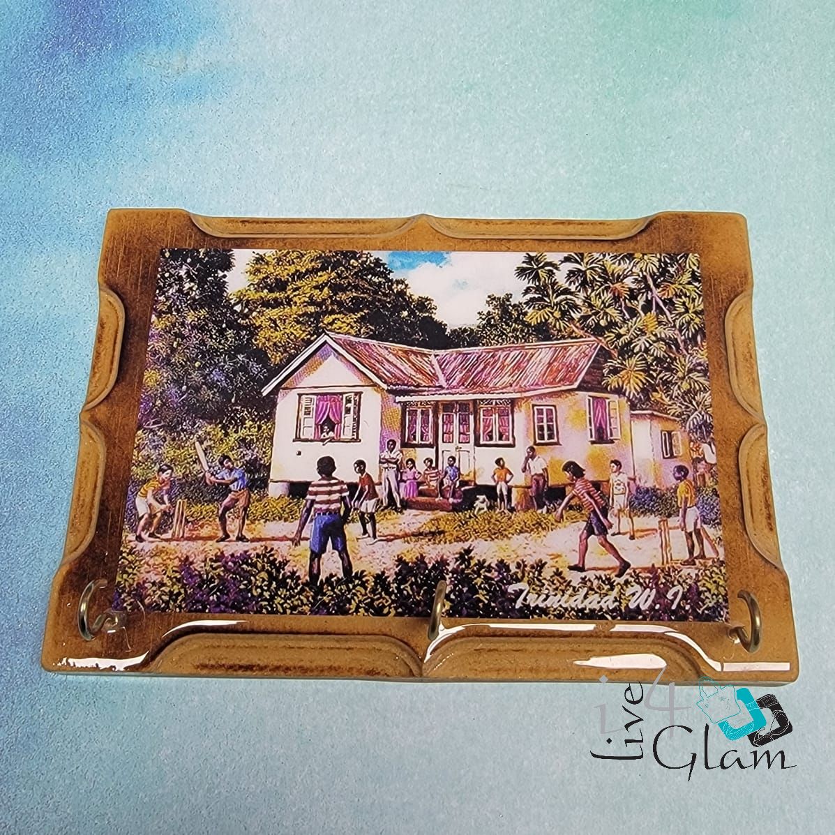 Plaque w Picture Keyholder, Style: Style 1