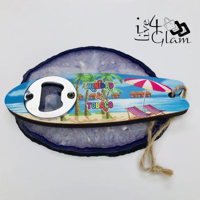 Trinidad and Tobago Surfboard Bottle Opener