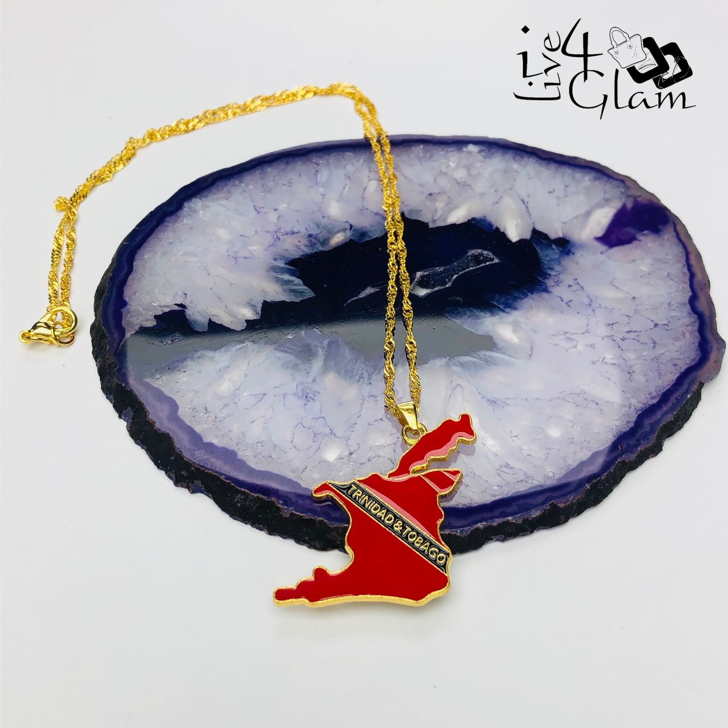 Trinidad and Tobago Gold Tone Necklace