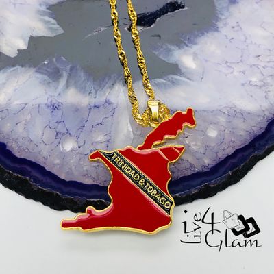Trinidad and Tobago Gold Tone Necklace