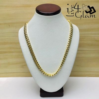 Stainless Steel 18kt GP Miami Cuban 24&quot; Chain 6mm With Clasp